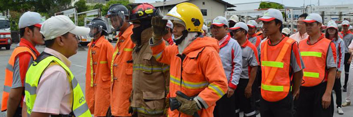 banner ฝึกซ้อมดับเพลิงและฝึกซ้อมอพยพหนีไฟ